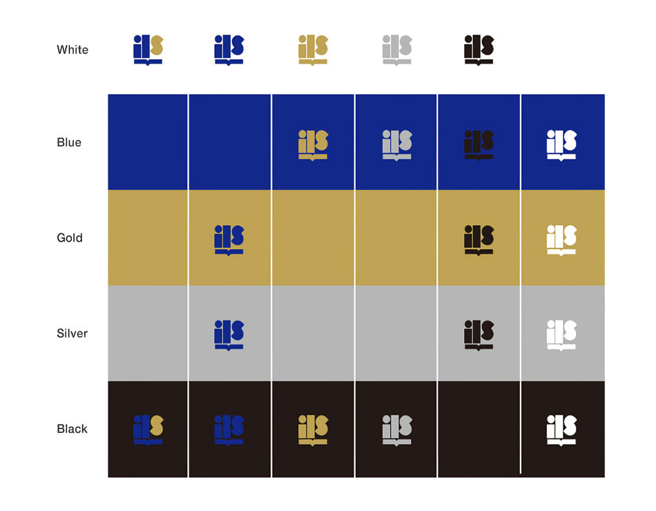 인하대학교 법학전문대학원 White blue Gold Sliver Black 심볼마크 활용 이미지